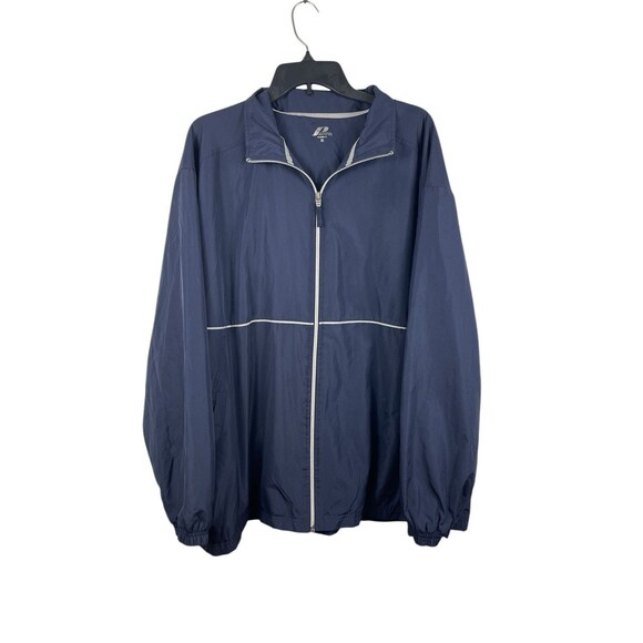 ProSpirit Athletic Gear Men’s XL Navy Blue Windbreaker Jacket Full Zip - Picture 1 of 13